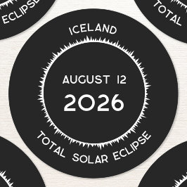 Adesivo Total Solar Eclipse 2026 Islândia
