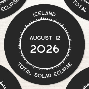Adesivo Total Solar Eclipse 2026 Islândia