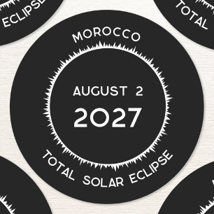 Adesivo Total Solar Eclipse 2027 Marrocos