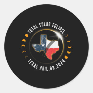 Adesivo Total Solar Eclipse América Totalidade Texas 8 de
