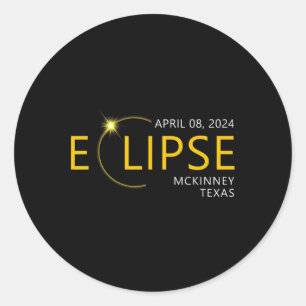 Adesivo Total Solar Eclipse Apirl 08 2024 Mckinney Texas T
