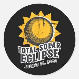 Adesivo Total Solar Eclipse August 12 2026 Astronomy Path