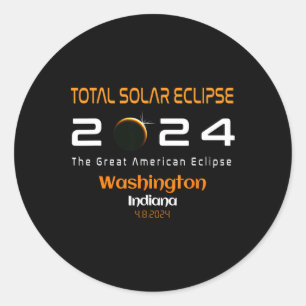 Adesivo Total Solar Eclipse Path 2024 Washington Indiana I