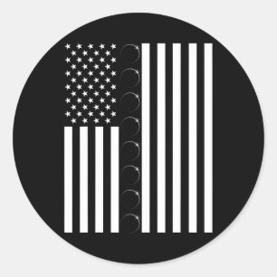 Adesivo Total Solar Eclipse US American Flag 04.08.2024 to