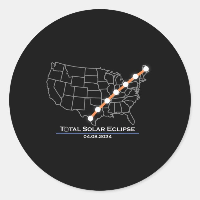 Adesivo Total Total Eclipse Solar abril 8 2024 (Frente)