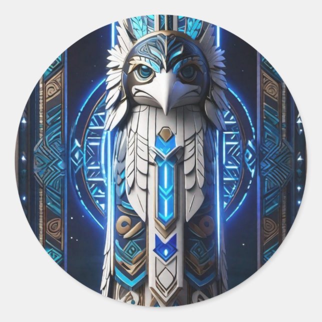 Adesivo Totalidade Azul Branco Raven (Frente)