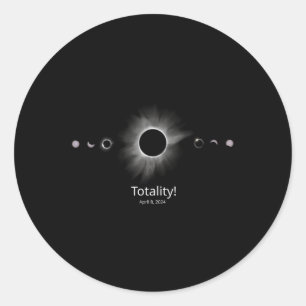 Adesivo Totalidade do Eclipse Solar 2024