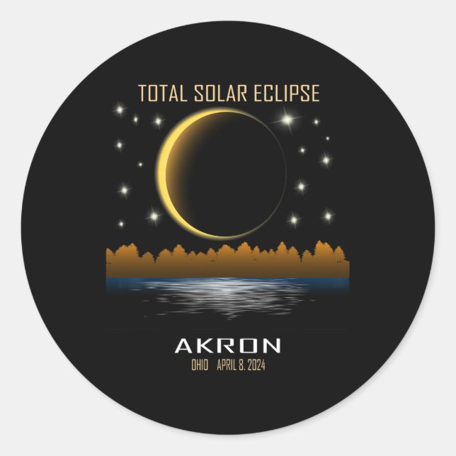 Adesivo Totalidade do Eclipse Solar Total 2024 (Frente)
