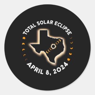 Adesivo Totalidade do Texas Total Solar Eclipse 2024 abril