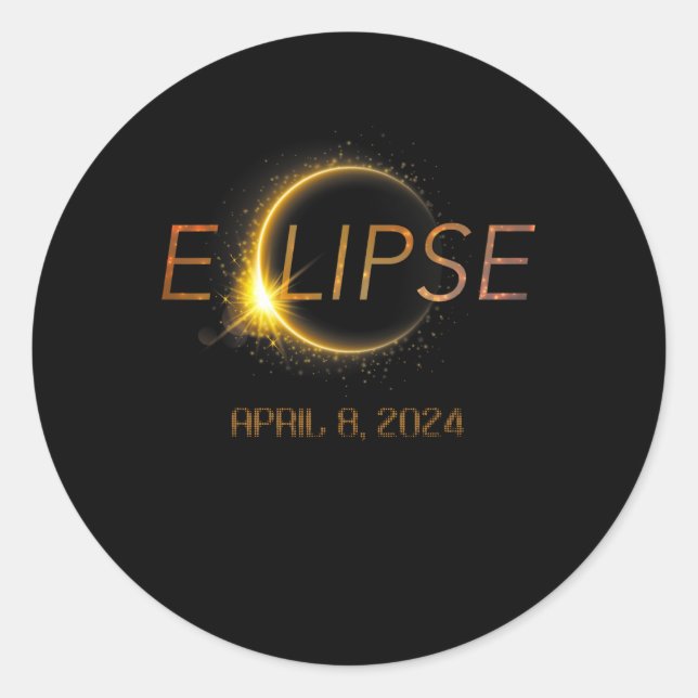Adesivo Totalidade Eclipse 4.08.24 Eclipse Solar Total 202 (Frente)