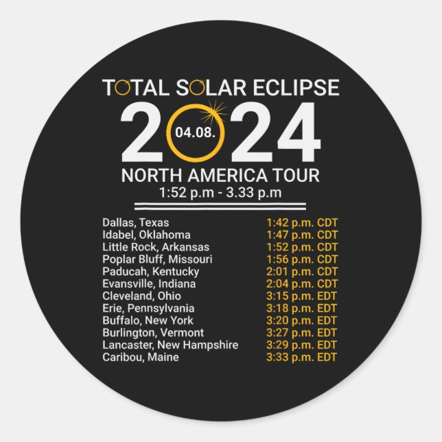 Adesivo Totalidade Primavera 4.08.24 Eclipse Solar Total 2 (Frente)