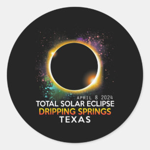 Adesivo Totalidade Total Solar Eclipse Total do Texas 2024