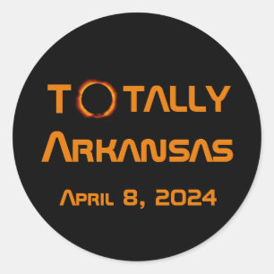Adesivo Totalmente Arkansas 2024 Eclipse Solar