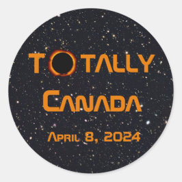 Adesivo Totalmente Canadá 2024 Eclipse Solar