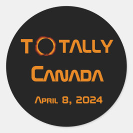 Adesivo Totalmente Canadá 2024 Eclipse Solar