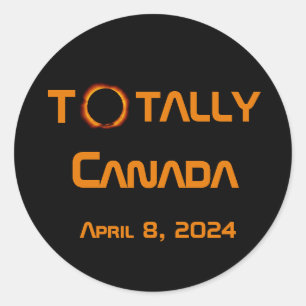 Adesivo Totalmente Canadá 2024 Eclipse Solar