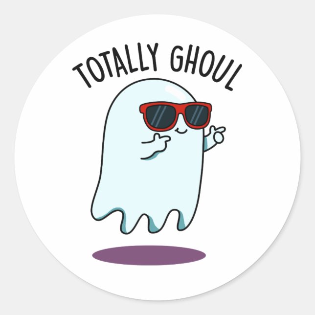 Adesivo Totalmente Ghoul Legal Halloween Ghost Pun (Frente)