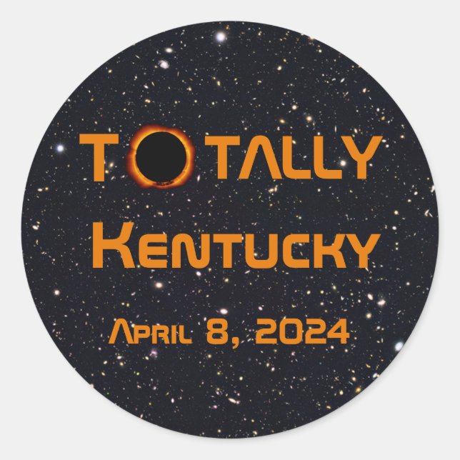 Adesivo Totalmente Kentucky 2024 Solar Eclipse (Frente)