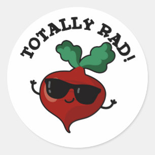 Adesivo Totalmente Rad Funny Veggie Radish Pun