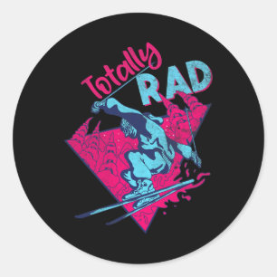 Adesivo Totalmente Radical, Esqui Retro Vintage Anos 80 90