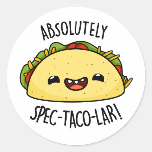 Adesivo Totalmente Spec-Taco-Lar Cute Taco Pun