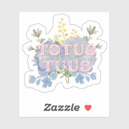 Adesivo Totus Tuus Catholic Marian Floral Sticker