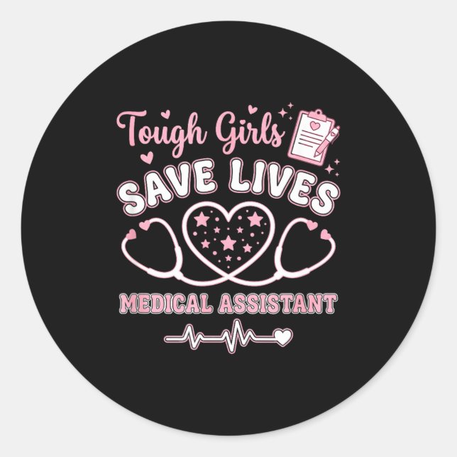 Adesivo Tough Girls Save Lives Medical Istant  (Frente)