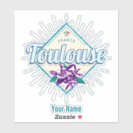 Adesivo Toulouse City France Retro Violets Vintage Souveni