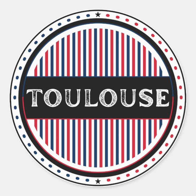 Adesivo Toulouse City Pride Emblem – French Identity (Frente)