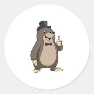 Adesivo Toupeira como Noivo com Gravata