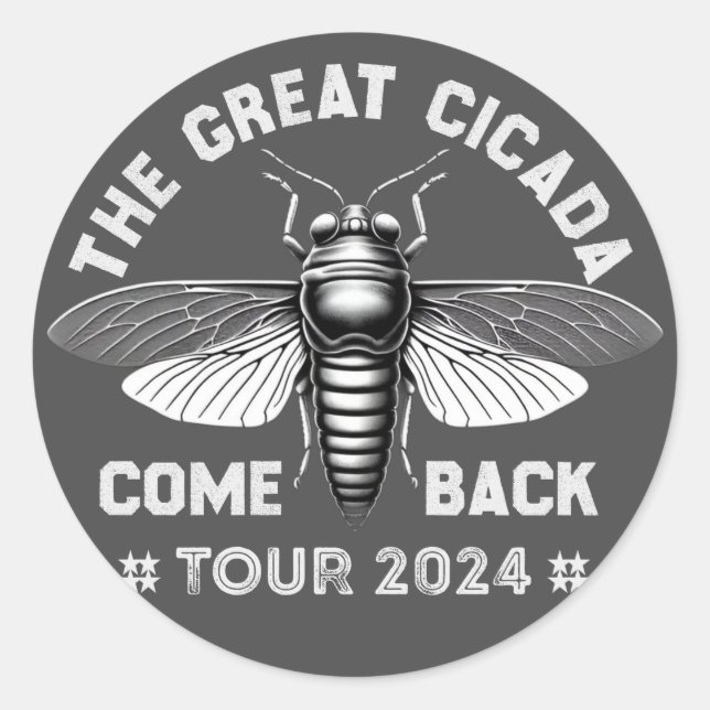 Adesivo Tour de Comeback Graphic Cicada 2024 Design (Frente)