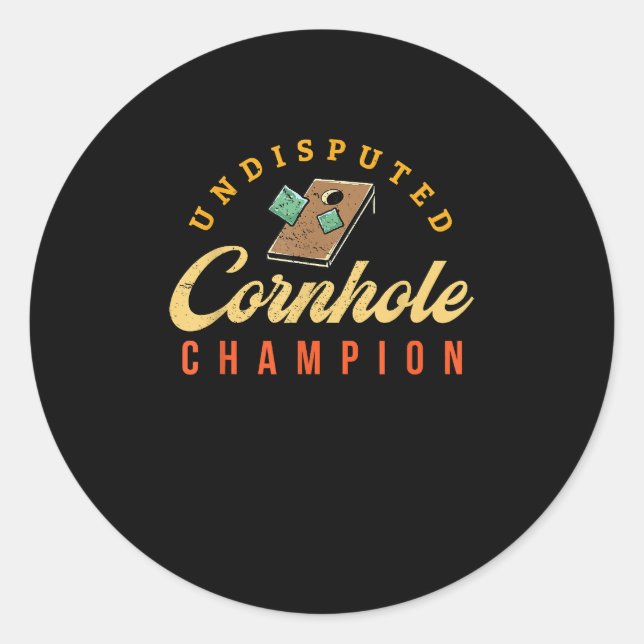 Adesivo Tournament Win Cornhole Champ (Frente)