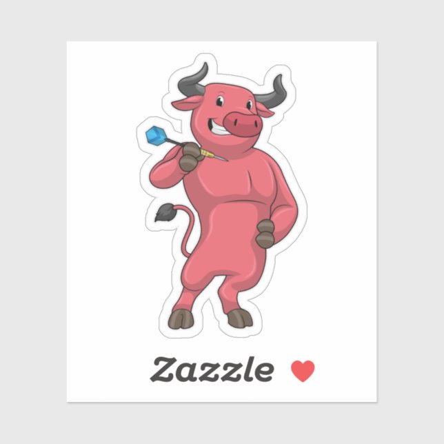 Adesivo Touro nas Trevas com Dart (Folha)