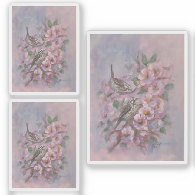 Adesivo Toutinegra-de-manto (Frente)