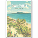 Adesivo Townsville Austrália - Viagem Art Vintage<br><div class="desc">Viagem de vetor de Townsville. Townsville é uma cidade costeira no norte de Queensland,  Austrália.</div>