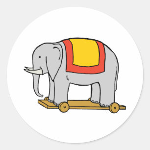 Adesivo Toy Elephant Vintage Art Sticker