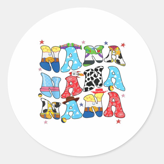 Adesivo Toy Funny Nana Story Vovô Dia de as mães F (Frente)