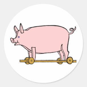 Adesivo Toy Pig Vintage Art Sticker