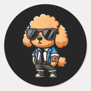 Adesivo Toy Poodle Eu Adoro Tatuagem De Cachorro Engraçado