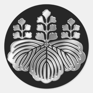 Adesivo Toyotomi Clan Kamon Silver Chrome