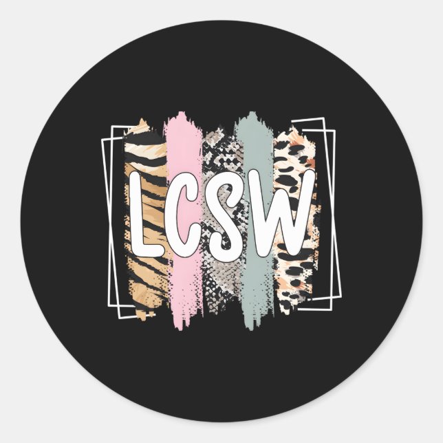 Adesivo Trabalhador Clínico Social de Apreciação Lcsw (Frente)