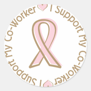 Adesivo Trabalhador cor-de-rosa do Co do apoio ao cancer