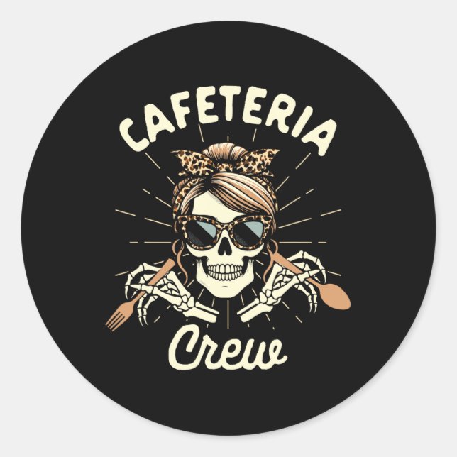 Adesivo Trabalhador de Cafeteria Dama do Almoço Equipe Esq (Frente)