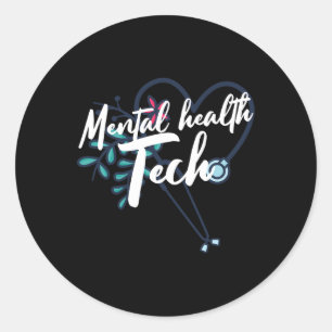 Adesivo Trabalhador de Saúde da Tecnologia de Saúde Mental