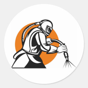 Adesivo trabalhador do sandblaster do sandblasting do