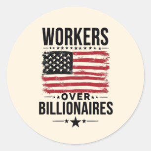 Adesivo Trabalhadores com bandeira bilionária nos Estados 