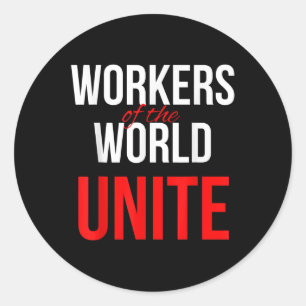 Adesivo Trabalhadores Do Mundo Unem