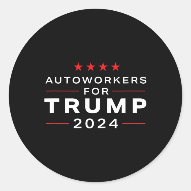 Adesivo Trabalhadores Para Trump 2024 - Design Trump Union (Frente)