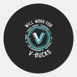 Adesivo Trabalhará por V-bucks Ttle Royale Gamer