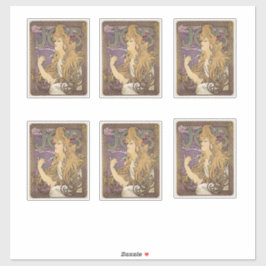 Adesivo Trabalho (1896) de Alphonse Mucha